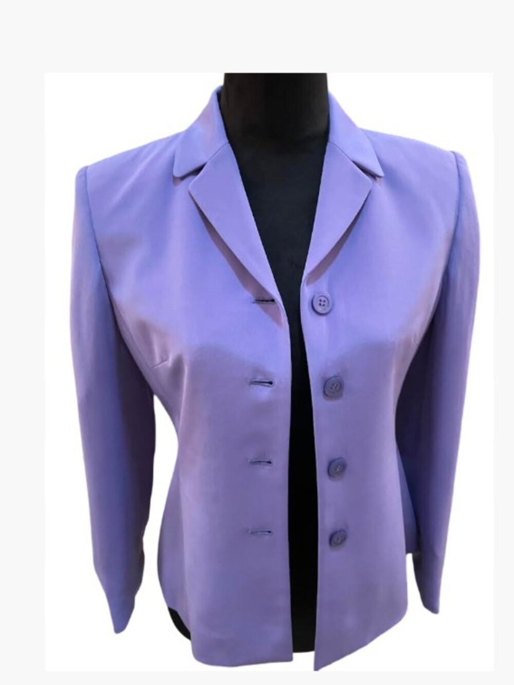 Style & Co Collection Elegant Periwinkle Silk Jacket  Size 2P  Like New - Picture 2 of 8